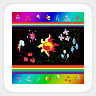 My little Pony - Elements of Harmony Cutie Mark - Mane 7 V2 Sticker